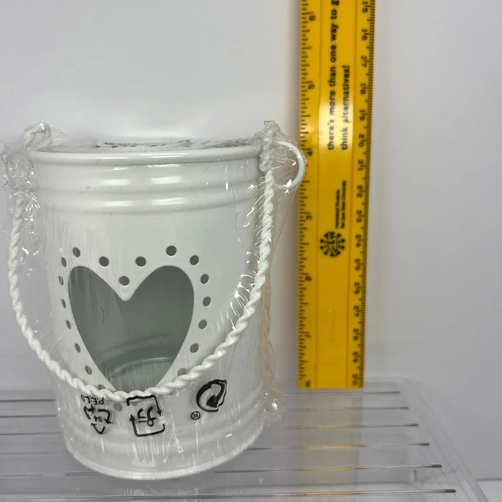 IKEA‎ White Metal Heart Lantern Tealight Holder Candle Holder New Sealed Decor